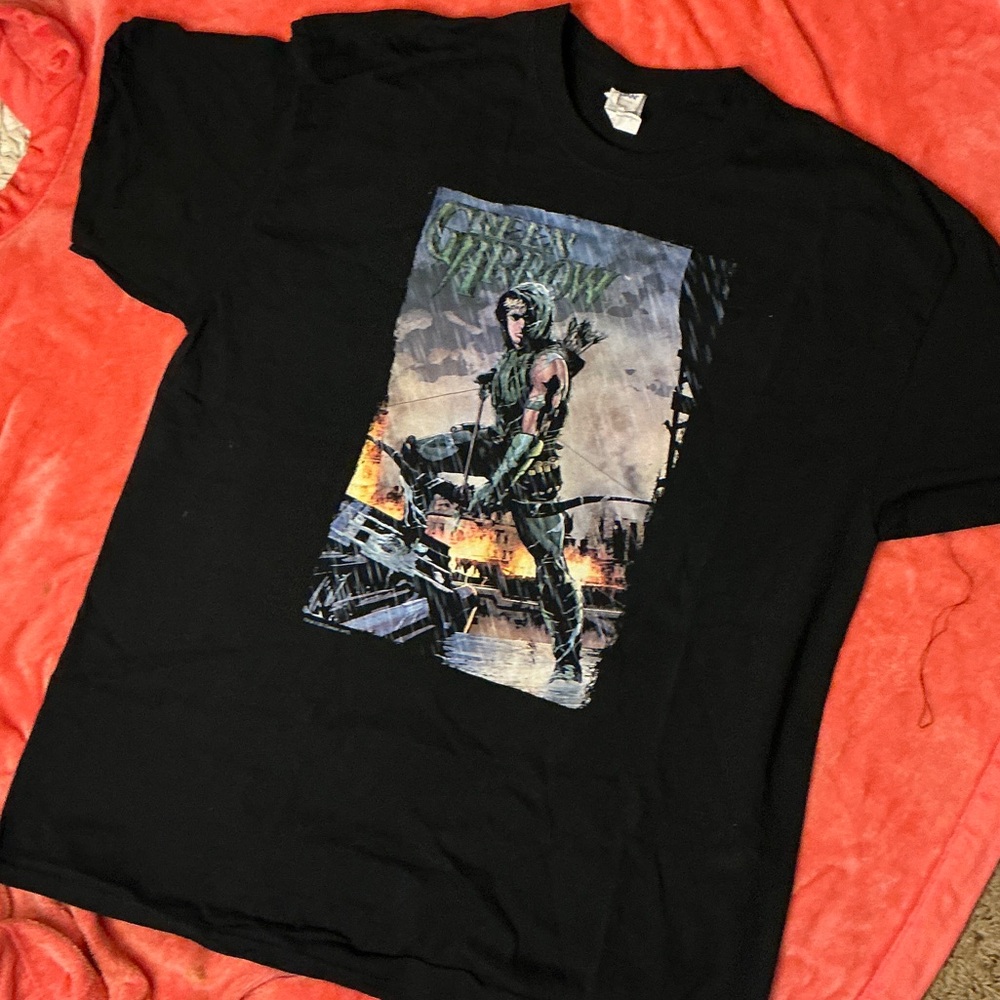 Gildan Black Graphic Tee with Hero Design